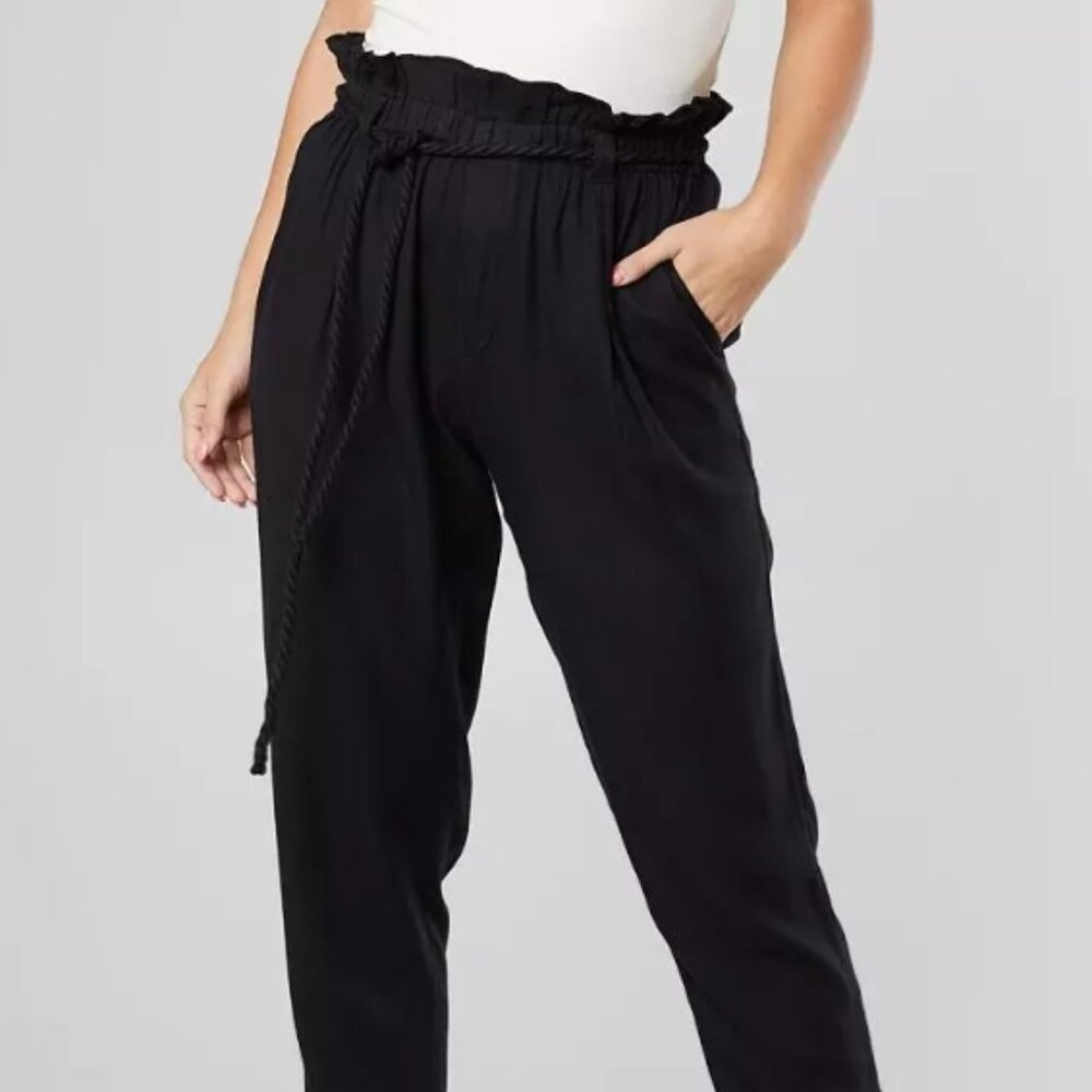 Women's Billabong Desert Adventure Paperbag Black Pant